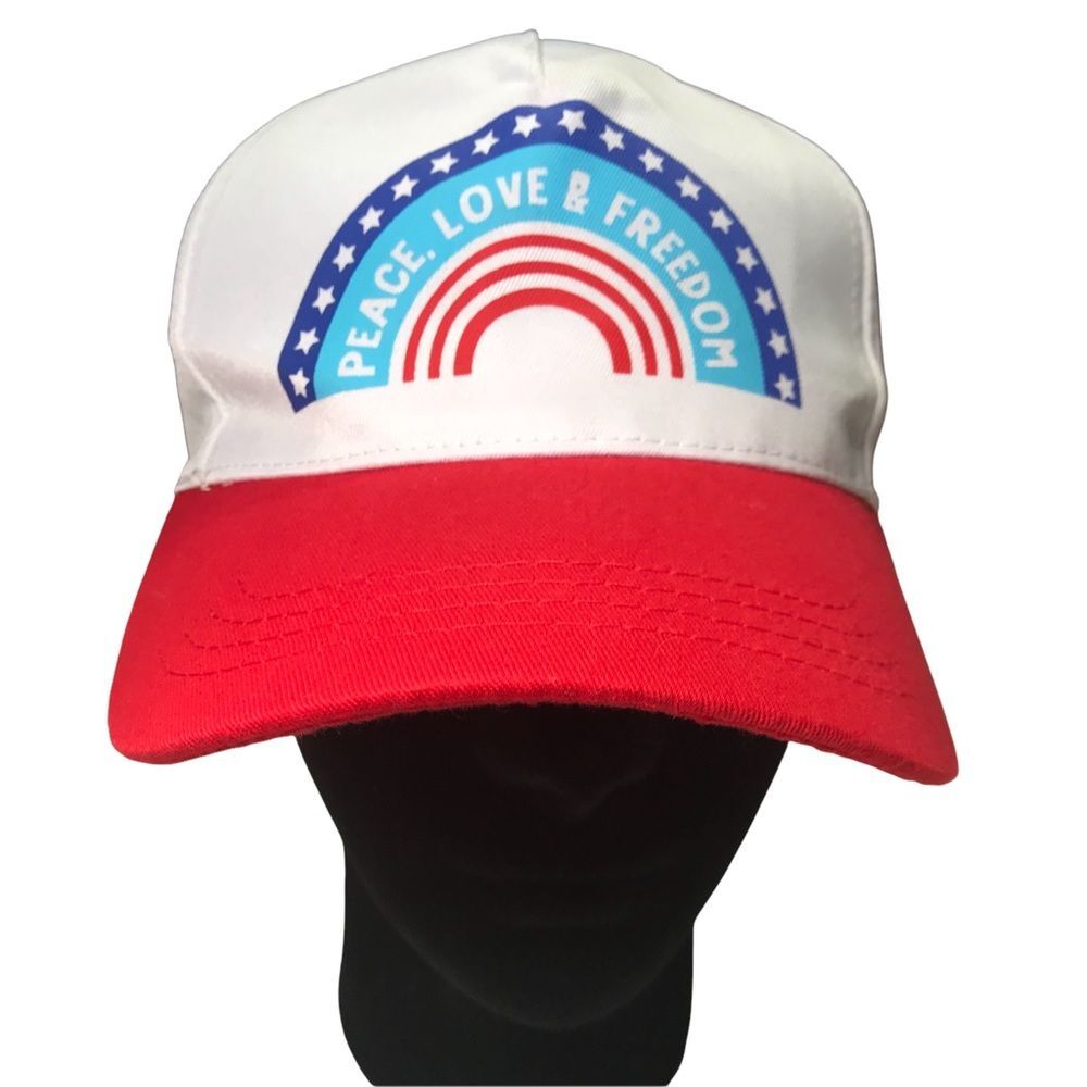 Peace, Love & Freedom Adjustable Baseball Trucker Ball Cap